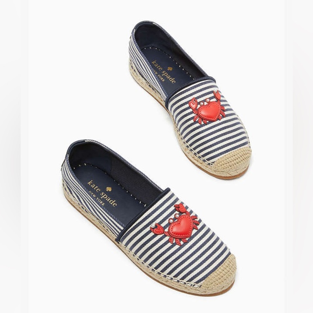 Kate Spade || womans striped laguna Espadrilles size 7.5